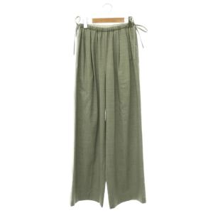 サンプル品 26SS DRAWSTRING WIDE-PANTSパンツ イージー タック 38 ライトグレー
