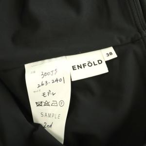 ENFOLD 26SS ストレッチショートパンツ タック イージー 38 ブラック /HK OS