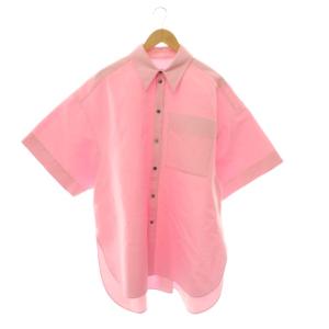 26SS LOOSE HALF-SLEEVE SHIRT ビッグシャツ オーバーサイズ 38 ピンク /ES