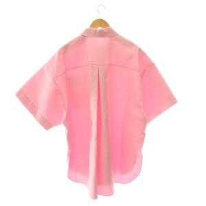 ENFOLD 26SS LOOSE HALF-SLEEVE SHIRT ビッグシャツ オーバーサイズ 38 ピンク /ES