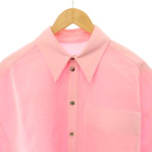 ENFOLD 26SS LOOSE HALF-SLEEVE SHIRT ビッグシャツ オーバーサイズ 38 ピンク /ES
