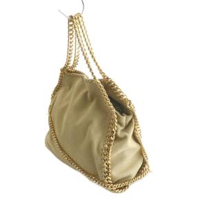 STELLA McCARTNEY 2WAY ファラベラ ミニ ショルダーバッグ スエード ベージュ ゴールドカラー 371223
