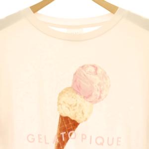 gelato pique 24SS アイスクリームワンポイントTシャツ カットソー ルームウェア F ペールピンク マルチカラー