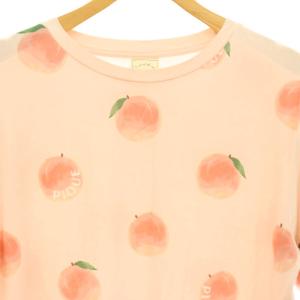 gelato pique 25SS フルーツ柄Tシャツ カットソー ルームウェア F スモークピンク マルチカラー /ES OS