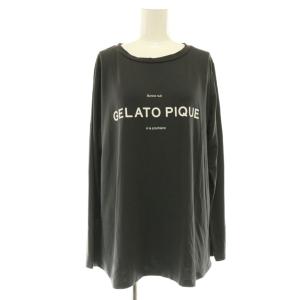 gelato pique セットアップ ロゴプリントロンT パンツ ルームウエア ONE チャコールグレー /MY OS