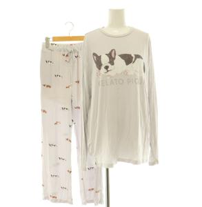 gelato pique 24SS セットアップ SLEEPING DOG ワンポイントロンT 総柄パンツ ルームウエア ONE