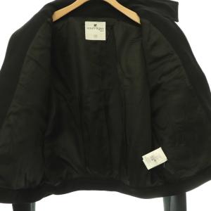 courreges ウール ボンディング ダブルジップブルゾン 38 ブラック