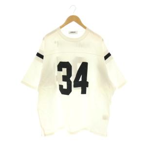FOOTBALL S S T-SHIRT Tシャツ カットソー 半袖 L ホワイト ブラック /ES OS