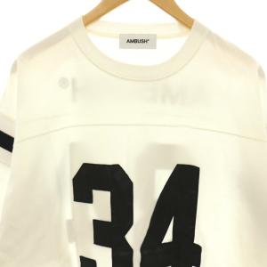 AMBUSH FOOTBALL S S T-SHIRT Tシャツ カットソー 半袖 L ホワイト ブラック /ES OS