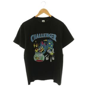 VERSUS TEE Tシャツ カットソー M 黒 ブラック マルチカラー /CX OS SH