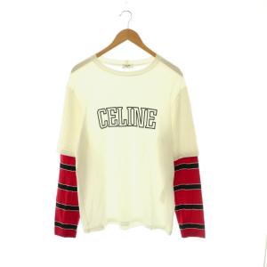 25SS ロゴプリントレイヤーロングスリーブTシャツ XS ホワイト ブラック レッド