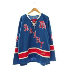 L/S TEE/GAMESHIRT ゲームシャツ 0/S ブルー レッド