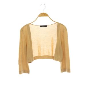 カシミヤ シルク混 ショートニットカーディガン 40 ベージュ 29533