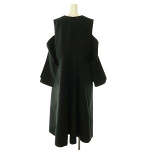 ADORE 25SS ダブルコットンワンピース 2WAY 38 ブラック