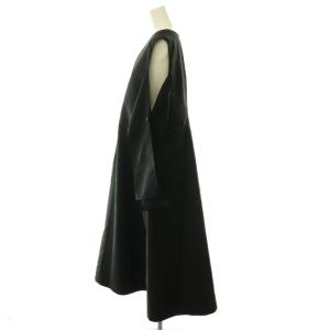 ADORE 25SS ダブルコットンワンピース 2WAY 38 ブラック