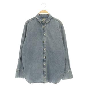 24SS デニムBASICシャツ 長袖 前開き 36 インディゴブルー /DO OS