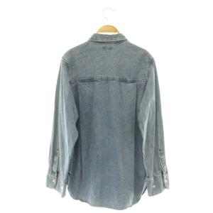 IENA 24SS デニムBASICシャツ 長袖 前開き 36 インディゴブルー /DO OS