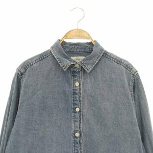 IENA 24SS デニムBASICシャツ 長袖 前開き 36 インディゴブルー /DO OS