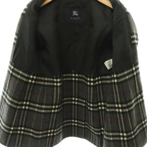 BURBERRY LONDON ウール カシミヤ ショートコート ステンカラー アウター 9 黒 ブラック /HS OS