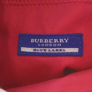 BURBERRY BLUE LABEL トートバッグ ロゴデザイン キャンバス ピンク /YO38