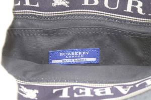 BURBERRY BLUE LABEL トートバッグ ロゴデザイン キャンバス ネイビー /YO39