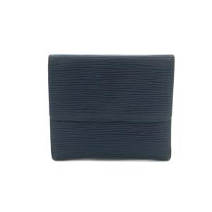 LOUIS VUITTON エピ ポルトモネ・ビエ・カルト・クレディ 財布 三つ折り 小銭入れ レザー 青 M63482 /MI OS