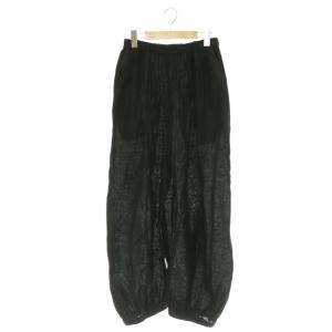 25SS cropped balloon pants リネンバルーンパンツ ワイド イージー M ブラック