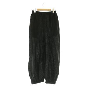 nagonstans 25SS cropped balloon pants リネンバルーンパンツ ワイド イージー M ブラック