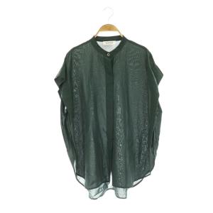CUPRA COTTON FIBRIL TOP カットソー ノースリーブ 38 緑 グリーン /SY OS