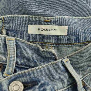 MOUSSY 24AW CROSS WAIST WIDE STRAIGHT デニムパンツ ジーンズ ワイド 1 ブルー
