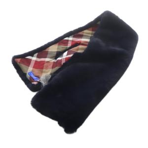 BLUE LABEL CRESTBRIDGE エコファーティペット マフラー ダークネイビー /YO7