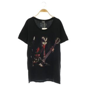 KISS Tシャツ カットソー 半袖 F ブラック /HK OS