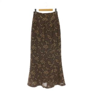 Jacquard Leaf Pencilskirt スカート ジャガード リーフ ペンシル ロング 38
