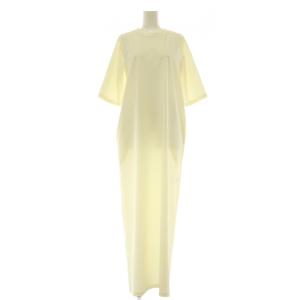 24SS Cool tricot maxi dress ドレス ワンピース ロング 五分袖 38 ホワイト