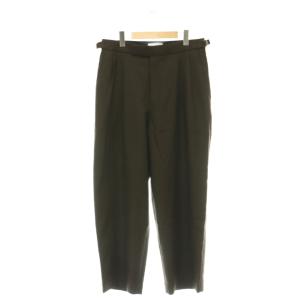 23AW OFFICER PANTS 2TUCK WIDE ウール パンツ ワイド 2 ダークブラウン