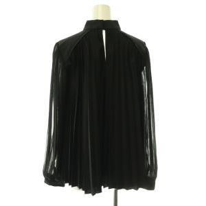 sacai 23-06825 ハイネックプリーツブラウス 1 ブラック