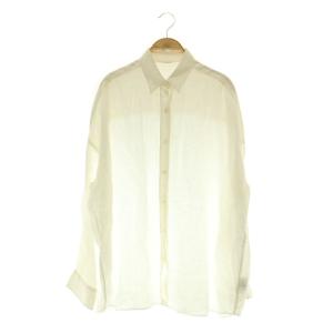 18SS リネンラミーRamieシャツ 長袖 オーバーサイズ ホワイト /MY OS