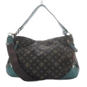 ハンドバッグ ワンハンドル ショルダーバッグ 2way モノグラム ナイロン ダークブラウン /YO9