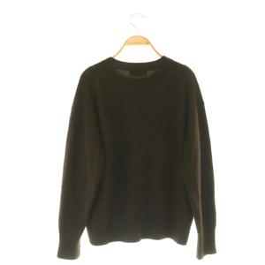 SLOBE IENA 24AW フォックスウールカシミヤプルオーバー ニット セーター ダークブラウン /DF OS