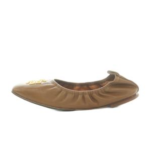 TORY BURCH パンプス シューズ バレエフラット レザー US6M 23.0cm 茶 ブラウン 139170 /MI