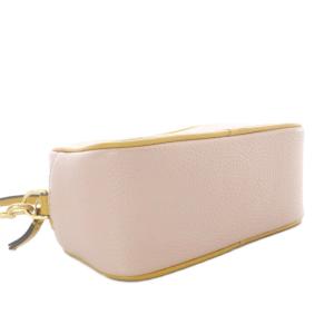 TORY BURCH ブレイク カラーブロック ミニ カメラバッグ ショルダーバッグ レザー ピンク オレンジ /SR