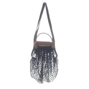 Longchamp ル プリアージュ フィレ メッシュバッグ ショルダーバッグ ハンドバッグ 2way 紺 ネイビー 茶色