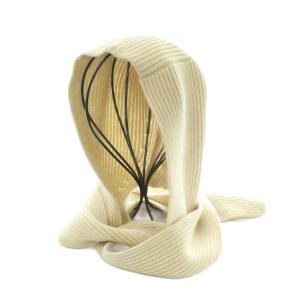 24AW Hoodie Scarf フーディーマフラー ニット アイボリー /MI OS