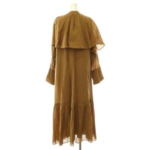 ADORE シフォンドビーワンピース ショートトップス セット ノースリーブワンピース ロング 38 キャメル /HS