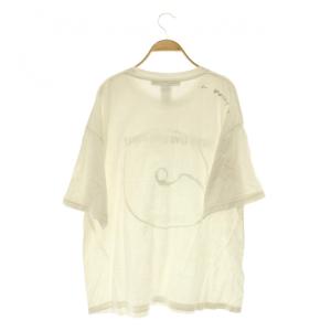 JOURNAL STANDARD LUXE 24SS LET'S LIVE ガーメントダイ プリントTシャツ オーバーサイズ ラメ M ホワイト /MY