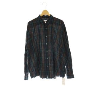 26SS シャーリングチェック シャツ F ネイビー