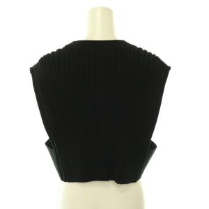 HYKE WIDE RIBBED CROPPED VEST ベスト ニット ワイドリブ クロップド プルオーバー