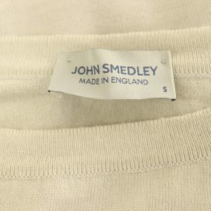 JOHN SMEDLEY ウールニット セーター 長袖 クルーネック S ライトべージュ /MY OS
