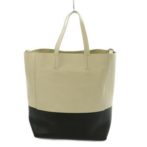 CELINE 2WAY バーティカルカバ スモール バイカラー トートバッグ オフホワイト
