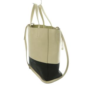 CELINE 2WAY バーティカルカバ スモール バイカラー トートバッグ オフホワイト